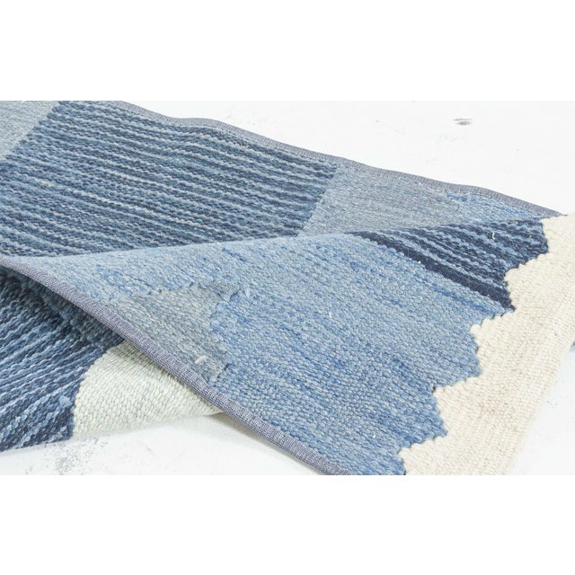 Modern Modern Swedish Flat-Weave Wool Fragment Runner by Doris Leslie Blau For Sale - Image 3 of 7