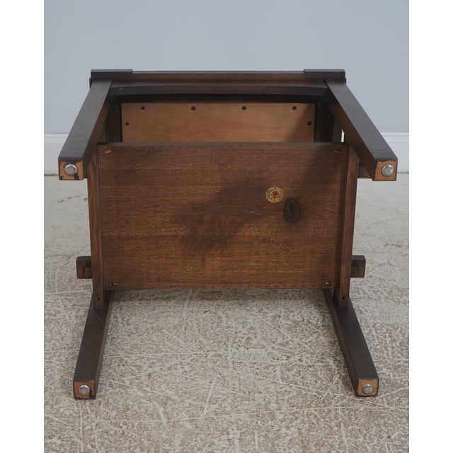 Stickley Mission Oak Tile Top Lamp Table For Sale - Image 13 of 14