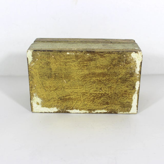 Vintage Florentine Domed Trinket Box Gold Italian Ornate Gilt, Wood For Sale - Image 9 of 9