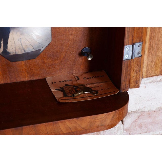 Art Deco Wall Clock in Walnut attributed to Angelus, France, 1930s For Sale - Image 10 of 18