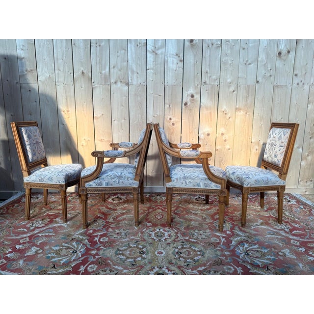 Antique Chairs in Carved Wood, 1890s, Set of 4 For Sale - Image 5 of 8