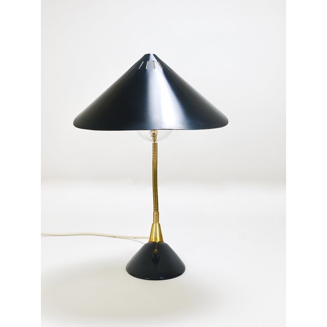 Metal Mid-Century Brass Table Lamp, 1950s For Sale - Image 7 of 18