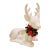 Vintage White Ceramic Deer Figurine, Christmas Around the World, Made in Taiwan For Sale