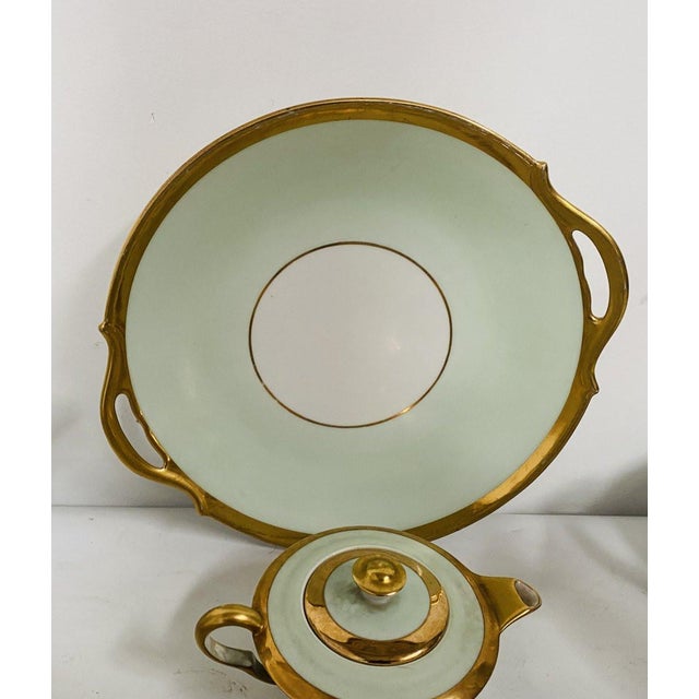 Cream Polychrome Porcelain Coffee and Tea Service, Set of 25 For Sale - Image 8 of 16