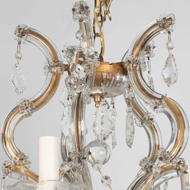Mid 20th Century Maria Theresa Crystal Chandelier Pair For Sale - Image 10 of 16