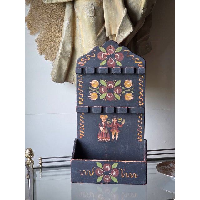Early 20th Century Pennsylvania Dutch Style Folk Art Spoon Rack For Sale - Image 9 of 11