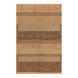 Moroccan Rug 4'3'' X 6'8'' Brown Wool Contemporary Handwoven Carpet