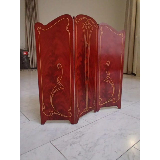 Antique Art Nouveau Partition Foldable Fireplace Cover For Sale - Image 12 of 18