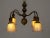 Victorian Brass Chandelier With Floral Ball & Bellflower Glass Shades For Sale In San Francisco - Image 6 of 13