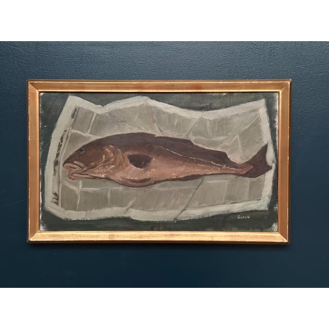 Gerald, Fish, 1960s, Oil on Canvas, Framed For Sale - Image 12 of 12