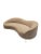 Mid 20th Century Mid Century Modern Bruno Munari Style Curved Italian Sofa Newly Reupholstered in Italian Plush Camel Mohair Velvet For Sale - Image 5 of 9