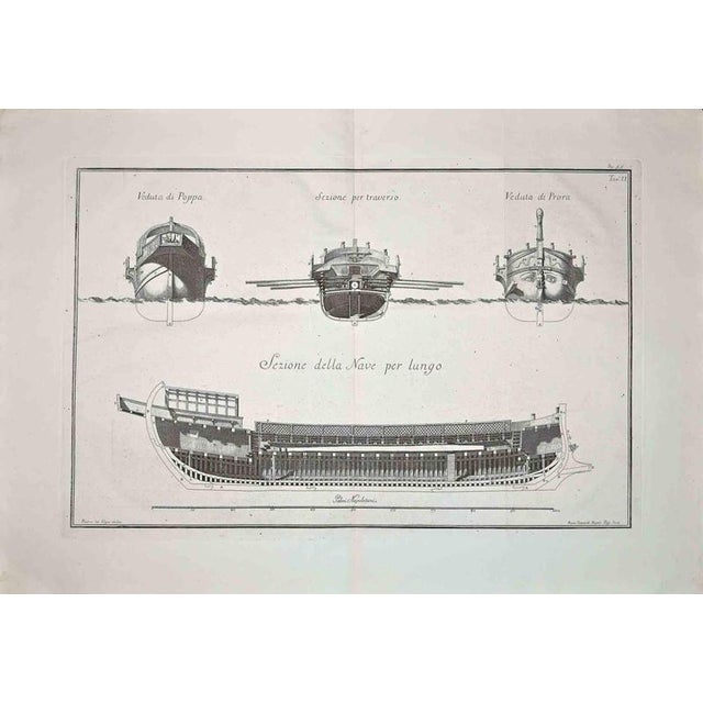 Etching on paper realized by pietro la vega and engraved by francesco cepparoli. Good conditions with slight folding....