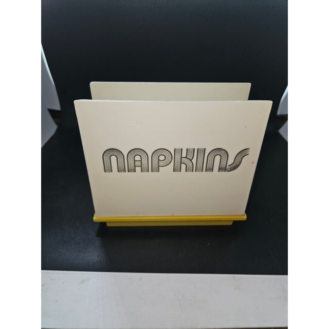 Mid-Century Modern Retro MCM 1970s Plastic Napkin Holder For Sale - Image 3 of 3