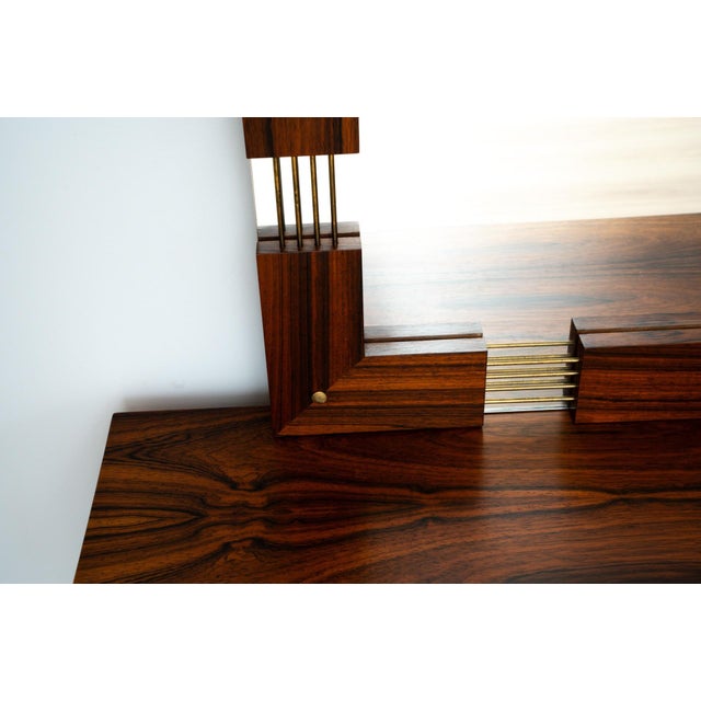 Wood Mid-Century Swedish Mirror with Vanity Console from Ateljé Glas & Trä, 1950 For Sale - Image 7 of 12
