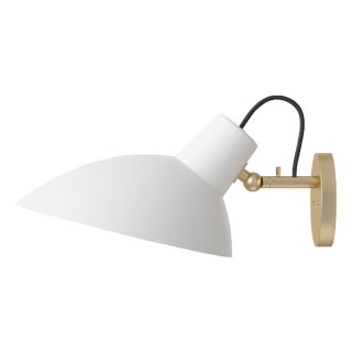 White and Brass VV Cinquanta Wall Lamp by Vittoriano Viganò for Astep For Sale