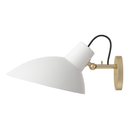 White and Brass VV Cinquanta Wall Lamp by Vittoriano Viganò for Astep For Sale