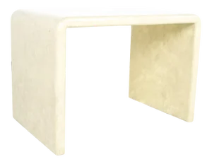 Karl Springer Lacquered Goat Skin Side End Table