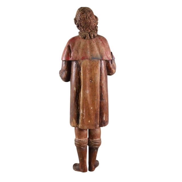 Antique 18th C Carved Spanish Colonial 22” Santos Figure.