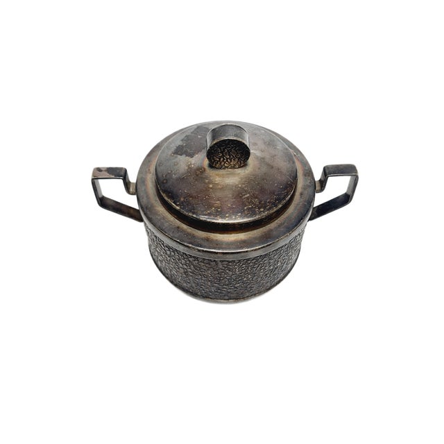 Metal Art Deco Sugar Bowl from Hefra, Poland, 1970s For Sale - Image 7 of 8