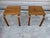 Alvar Aalto Style Pair Mid Century Danish Teak Side Tables. For Sale - Image 10 of 12