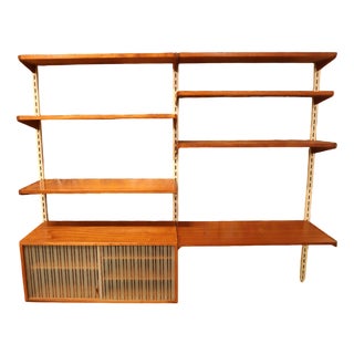Vintage Shelving System in Teak with Display Cabinet, 1960s For Sale