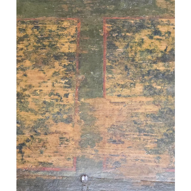 Antique European (German or Czechia) Pine Blanket Chest With Original Paint For Sale - Image 11 of 16