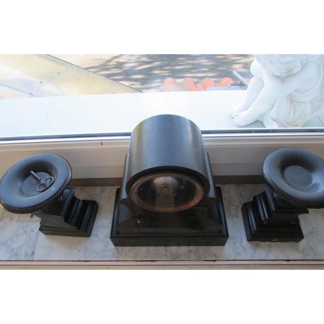 Napoleon III Mantelpiece Set of Clock and Cassolettes, Set of 3 For Sale - Image 9 of 13