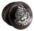 Rosewood Jewelry Box with Rose Silver Embossed Lid For Sale
