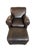 Art Deco Manhattan Roll Arm Top-Grain Leather Club Chair & Ottoman – Mitchell Gold + Bob Williams for Pottery Barn For Sale - Image 3 of 3