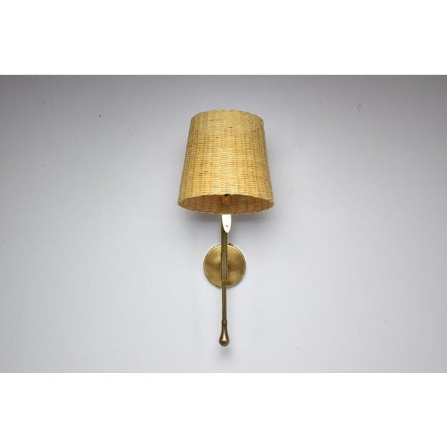 Not Yet Made - Made To Order Ancora-W2 Contemporary Polished Brass Wicker Wall Light Sconce Jonathan Amar For Sale - Image 5 of 13