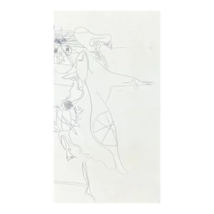 1960s Larry Connatser Abstract Drawing