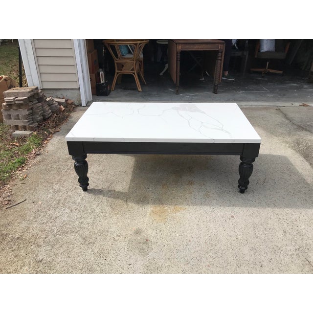 Late 20th Century Classic Vintage Marble Top Coffee Table Chairish