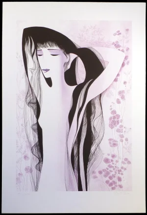 1981 "Girl With Raven Hair" Hand Signed Lithograph by Eyvind Earle