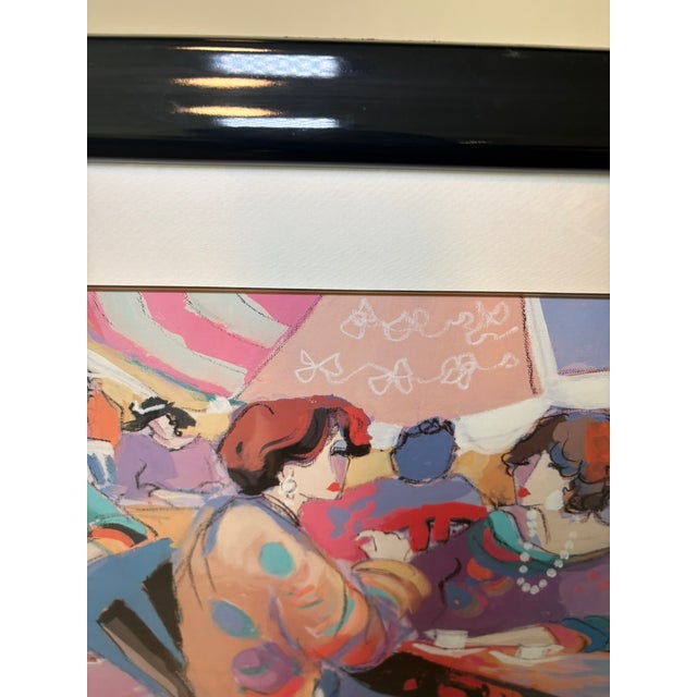 Printmaking Materials Vintage Framed Isaac Maimon Corner Cafe Figurative Lithograph Art For Sale - Image 7 of 16