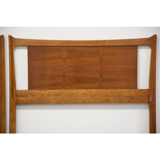 Mid Century Walnut Twin Headboards a Pair Chairish