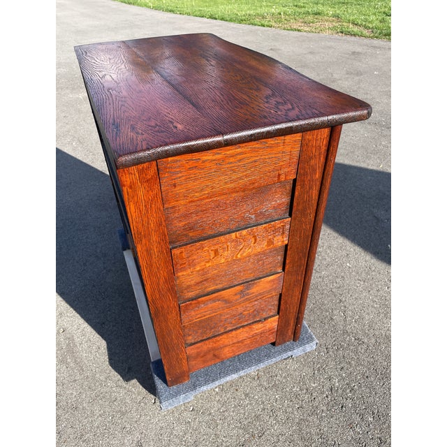 1900 - 1909 1900-1909 Quartersawn Oak Washstand For Sale - Image 5 of 8