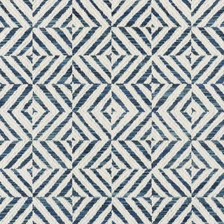 Schumacher Jubilee Fabric in Blue For Sale