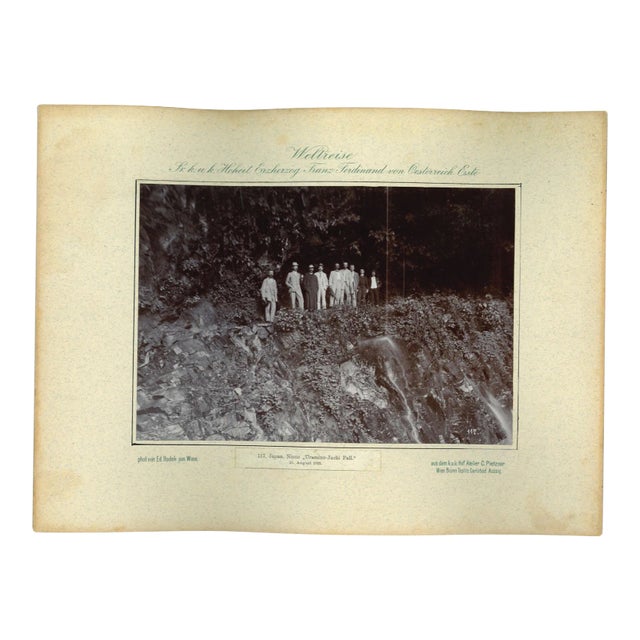 Unknown, Ancient View of Uramino Jacki Fall, Japan, 1893 For Sale
