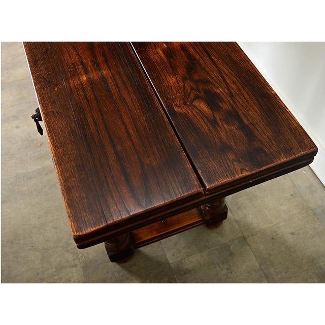 18th Century French 18th Century Solid Oak Console-Dining Table For Sale - Image 5 of 11