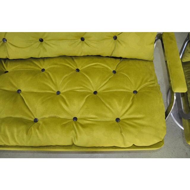 Textile Sofa & Armchairs in Fabric, 1960s, Set of 3 For Sale - Image 7 of 14