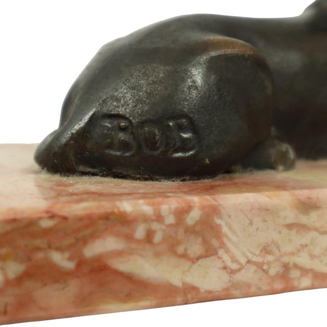 French Art Deco Table Lamp in Pink Marble Glass, 1930s For Sale - Image 10 of 17