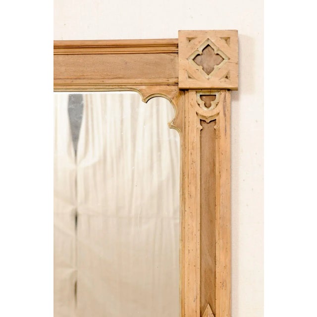 Wood 19th Century English Neo-Gothic Carved Mirror For Sale - Image 7 of 11