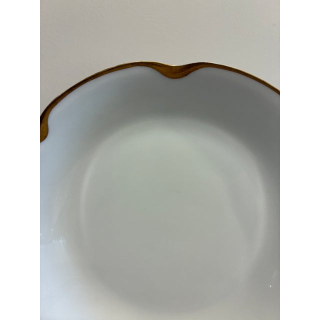 French Antique Haviland & Co. Limoges Gold Scalloped Rim Bowls, Set of 10, France For Sale - Image 3 of 12