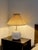Glass Sakura Table Lamp with Le Klint Cream Shade by Michael Bang for Holmegaard, Denmark, 1980s For Sale - Image 7 of 14