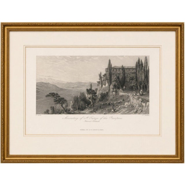 After Thomas Allom, Constantinople, St George Monastery, Princes Islands, 1838, Print For Sale