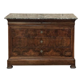 19th Century French Louis Philippe Period Marble Top Commode For Sale