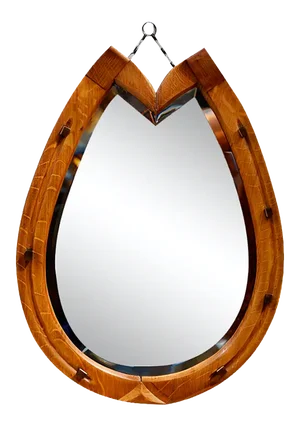 Antique Oak Horseshoe Wall Mirror
