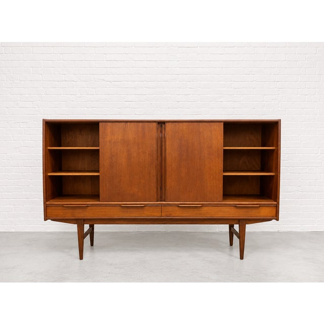 Large Danish Mid Century Modern Teak Credenza / Sideboard, by e.w. Bach, C. 1960's For Sale In New York - Image 6 of 14