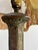 Late 20th Century Vintage Neoclassical Column Table Lamp With Floral Fringed Shade For Sale - Image 5 of 8