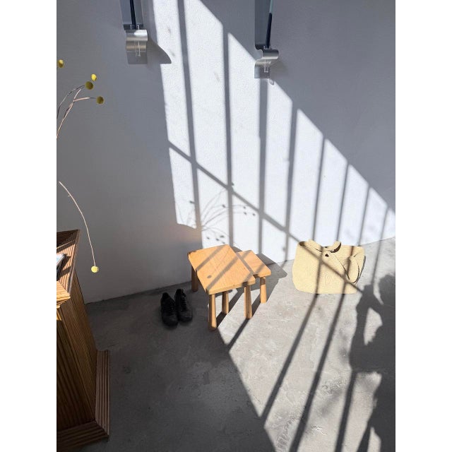 Small Nesting Tables in Light Oak, 1950s, Set of 2 For Sale - Image 6 of 18